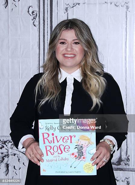 Kelly Clarkson appears to promote "River Rose And The Magical Lullaby" during the AOL BUILD Series at AOL HQ on October 4, 2016 in New York City.