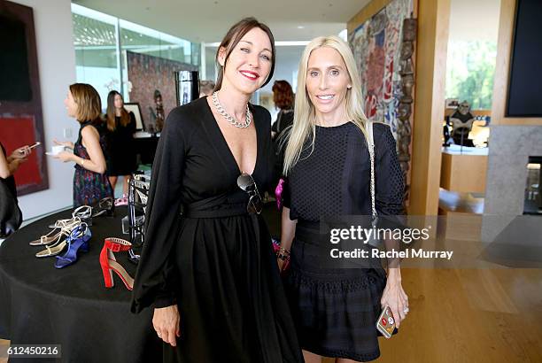 Designers Tamara Mellon and Alexandra Von Furstenberg attend Tamara Mellon's celebration the relaunch of her luxury shoe brand on October 4, 2016 in...