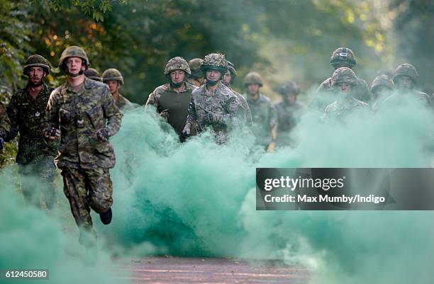 Armed forces personnel take part in the Countess of Wessex Cup inter-services competition at RAF Wittering on October 4, 2016 in Stamford, England....