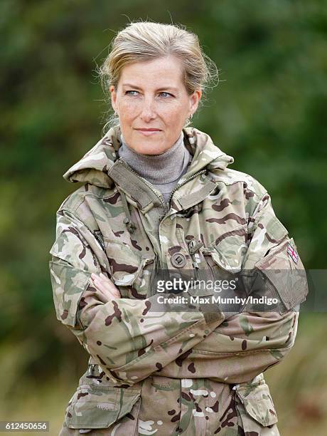 Sophie, Countess of Wessex attends the Countess of Wessex Cup inter-services competition at RAF Wittering on October 4, 2016 in Stamford, England....
