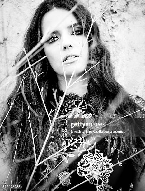 French actress and mode Roxane Mesquida is photographed for Filler Magazine on August 24, 2016 in Los Angeles, California.