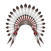 Native American Indian feather headdress