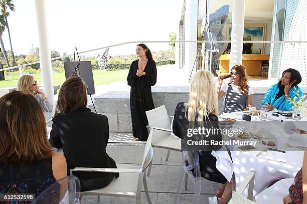 Tamara Mellon's celebration of the relaunch of her luxury shoe brand on October 4, 2016 in Los Angeles, California.