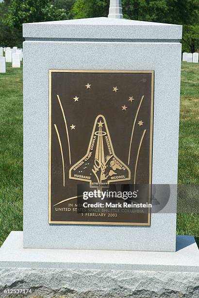 View of the space shuttle Challenger crew memorial at Arlington National Cemetery, Arlington, Virginia, April 20, 2012.