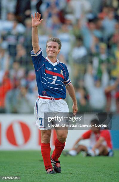 French player Didier Deschamps, during the 1998 soccer World Cup match against Paraguay.