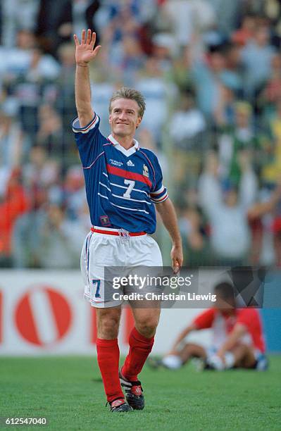 French player Didier Deschamps, during the 1998 soccer World Cup match against Paraguay.