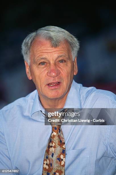 Sir Robert William Robson, commonly known as Bobby Robson, manager of FC Barcelona. | Location: Barcelona, Spain.