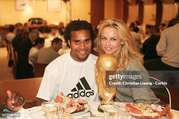 France's players are received at the French soccer federation after their 3-0 victory over Brazil in the final of the 1998 FIFA World Cup. Christian...