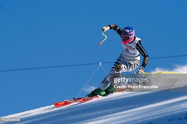 Katja Seizinger from Germany during a women's World Cup Super G.