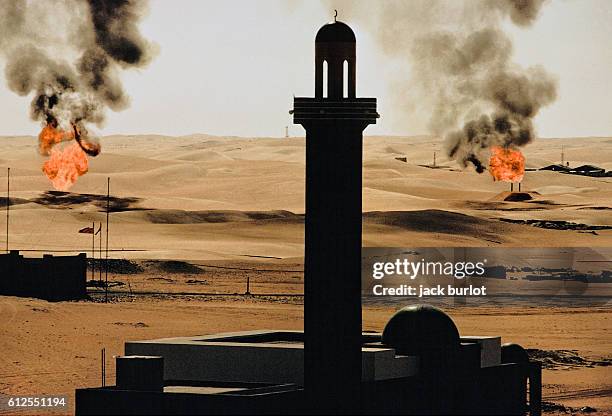 Mosque on the Total Abu Al Bukhoosh oil drilling site in Abu Dhabi.