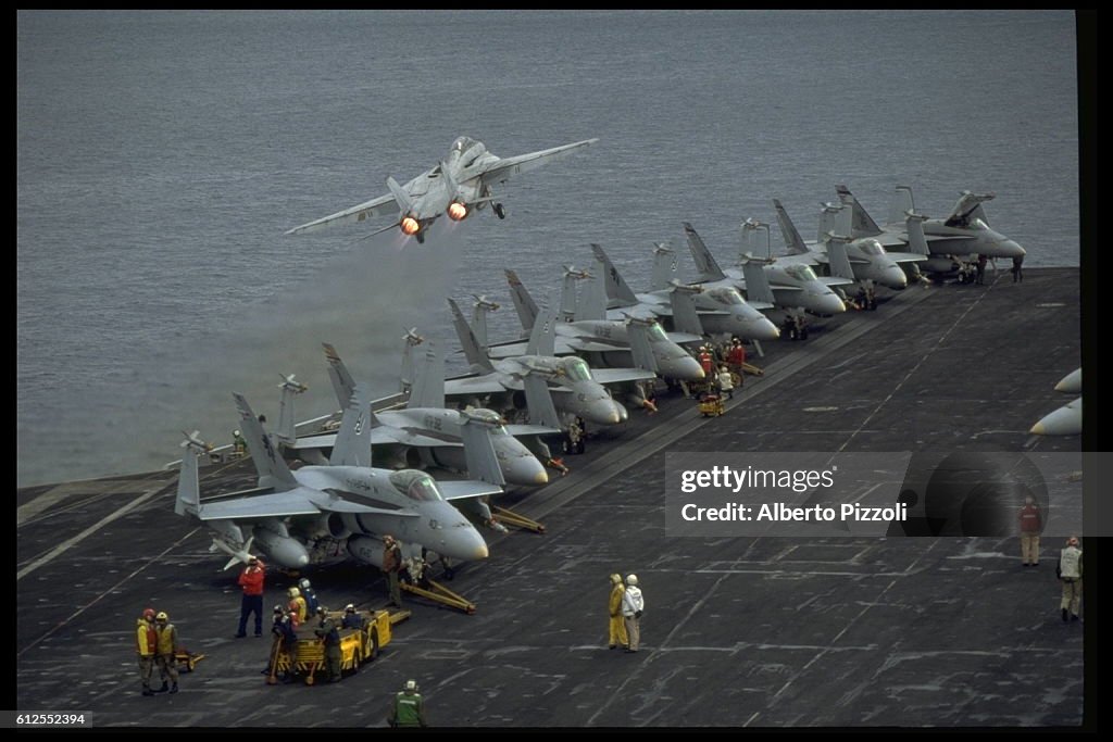 THE USS THEODORE ROOSEVELT IN THE ADRIATIC SEA