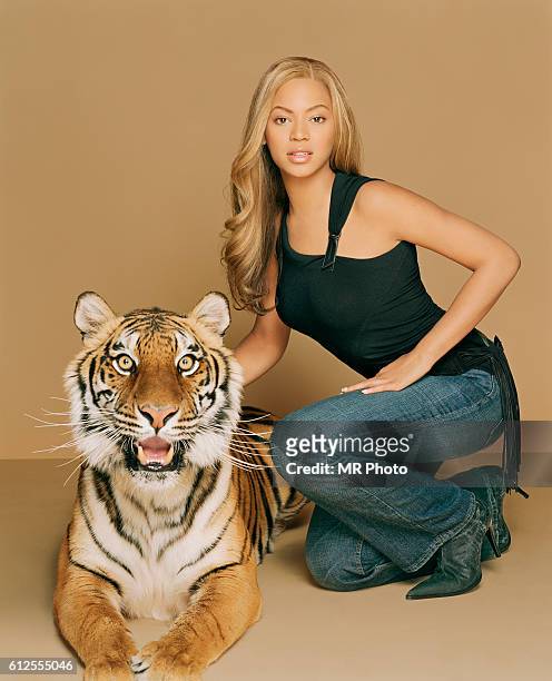 Singer Beyoncé Knowles is photographed for ComsoGirl Magazine in 2002.