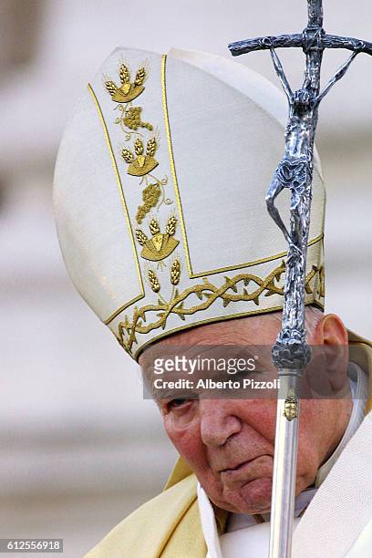 The Pope celebrated mass in front of the Basilica of St. John Lateran and then led the procession from St. John's Basilica to the Basilica of St....