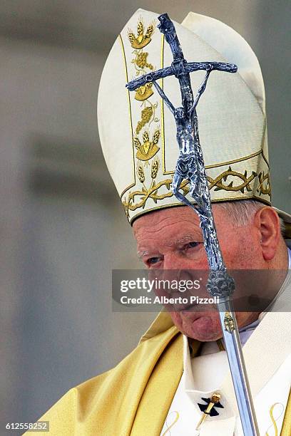 The Pope celebrated mass in front of the Basilica of St. John Lateran and then led the procession from St. John's Basilica to the Basilica of St....