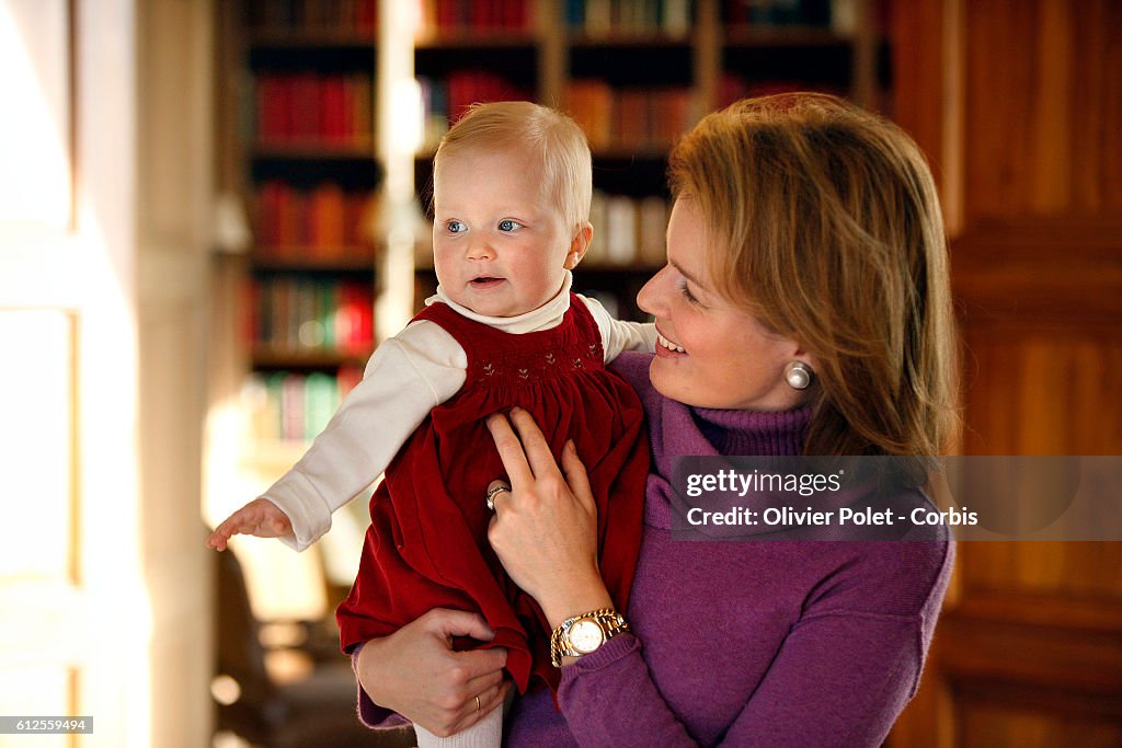 Belgium - Royalty - Princess Mathilde and Princess Eleonore