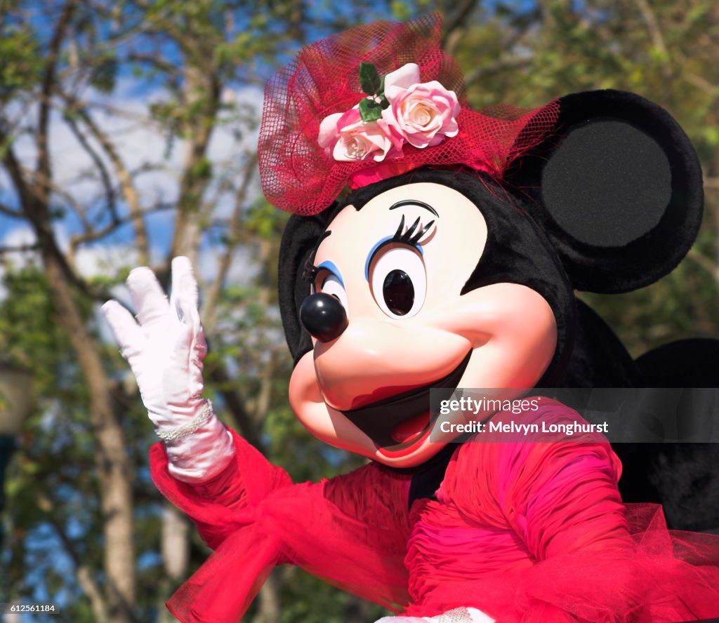 Minnie Mouse, Disney Stars and Motor Cars Parade, Disney MGM Studios, Disney World, Orlando, Florida, USA