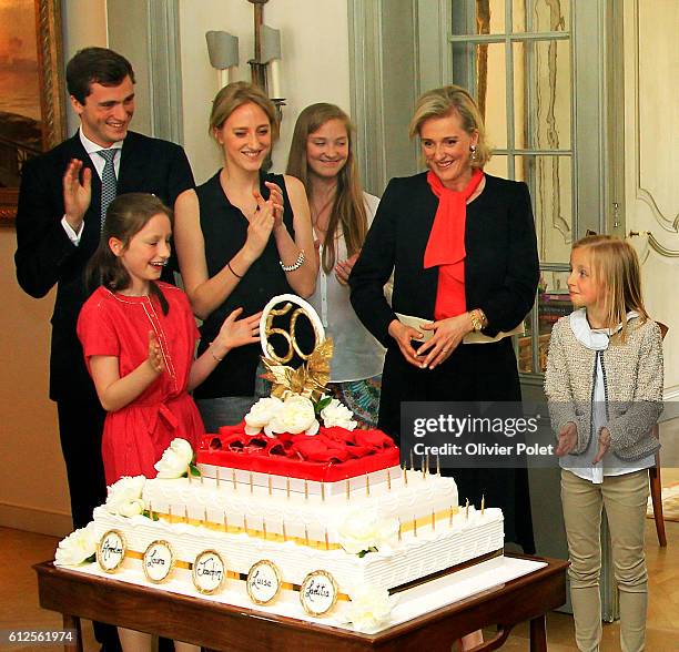 Princess Maria Laura, Princess Laetitia Maria, Princess Louise, Princess Astrid of Belgium, King Albert II of Belgium, Prince Nicolas, Princess...