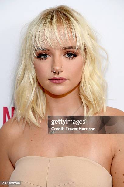 Internet personality Maddi Bragg attends the 6th annual Streamy Awards hosted by King Bach and live streamed on YouTube at The Beverly Hilton Hotel...