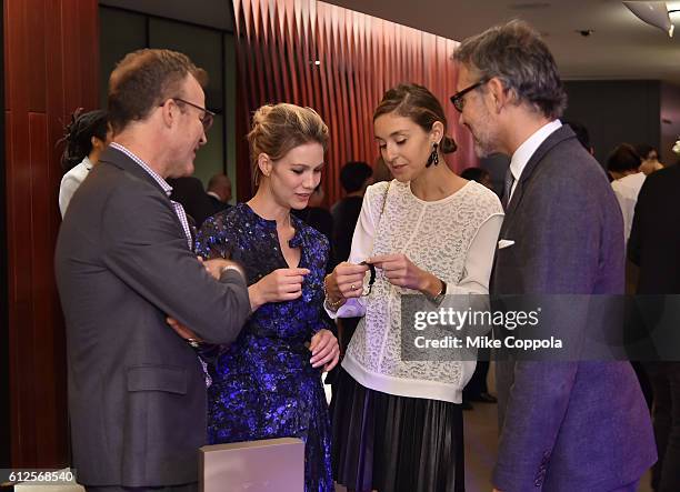 Laurent Vinay and Tom McCarthy attend the JLC Hauser Cocktails event during the 54th New York Film Festival at Hauser Patron Salon at Alice Tully...