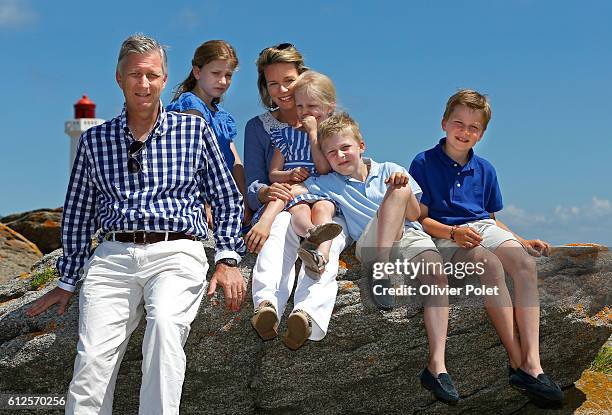 Of July 2013, The new King Philippe and Queen Mathilde took some vacation with their children in France on the island of Yeu in Vendée , THe kids are...