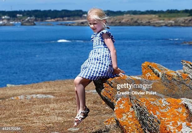 Of July 2013, The new King Philippe and Queen Mathilde took some vacation with their children in France on the island of Yeu in Vendée , THe kids are...