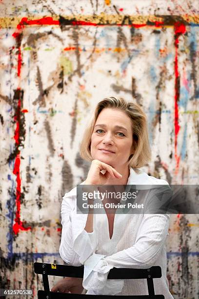 Exclusif pictures of Delphine Boel, natural daughter of king Albert II. Delphine is launching an exhibition of her new original works beginning of...