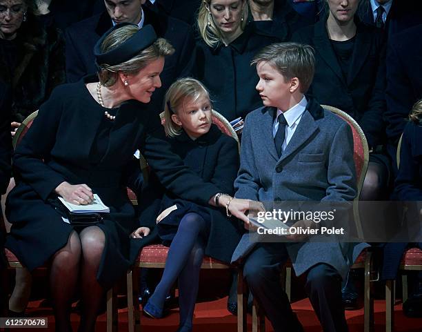 Grand Duke Jean of Luxembourg, Grand Duchess Maria Teresa of Luxembourg, Grand Duke Henri of Luxembourg, Queen Paola of Belgium, King Albert II of...