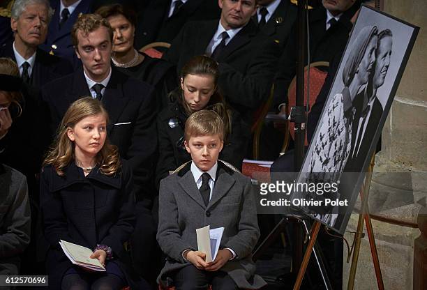Grand Duke Jean of Luxembourg, Grand Duchess Maria Teresa of Luxembourg, Grand Duke Henri of Luxembourg, Queen Paola of Belgium, King Albert II of...