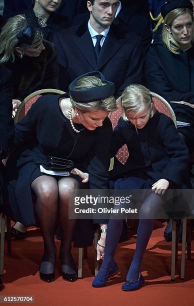 Grand Duke Jean of Luxembourg, Grand Duchess Maria Teresa of Luxembourg, Grand Duke Henri of Luxembourg, Queen Paola of Belgium, King Albert II of...