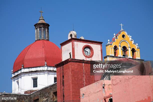 la parroquia de nuestra senora de guadalupe, our lady of guadalupe church, cuernavaca, morelos state, mexico - cuernavaca stockfoto's en -beelden