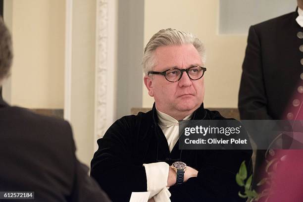 Prince Laurent of Belgium pictured during a royal dinner at the Royal Castle in Laken - Laeken, Brussels, part of a state visit of German President...