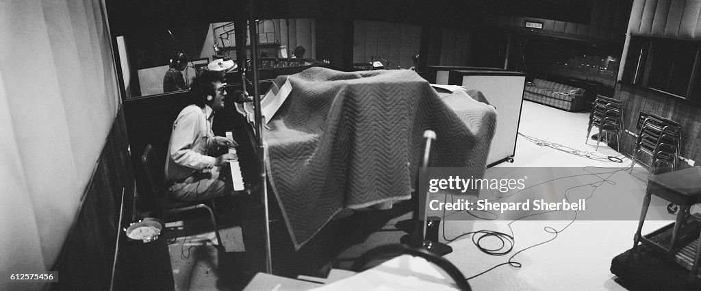 Randy Newman Playing Piano in Studio