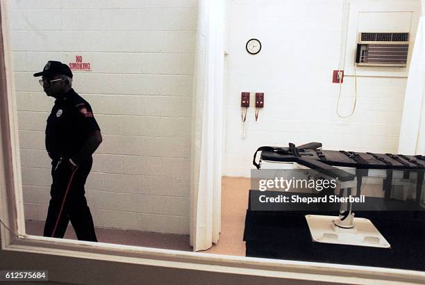 Lethal injection is administered on this gurney in the execution chamber at the Louisiana State Penitentiary.