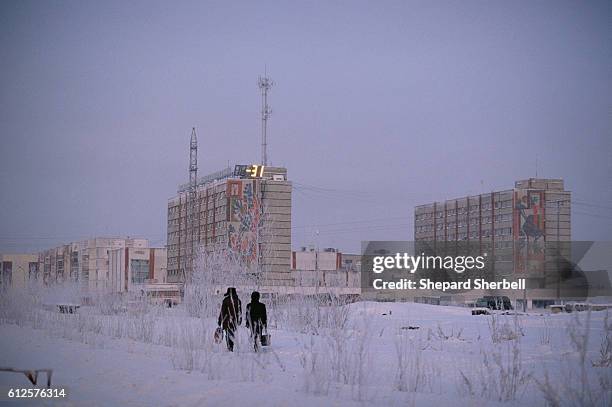 Downtown Surgut in Winter