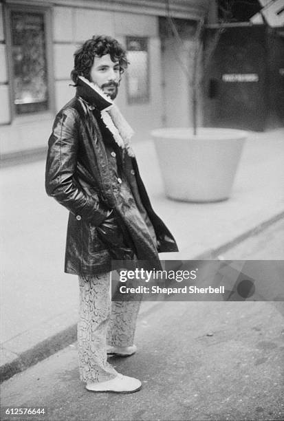 Cat Stevens Wearing Leather Jacket