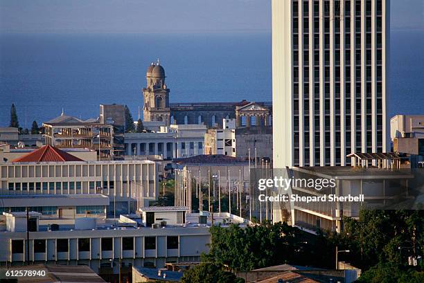 Managua, Nicaragua's capitial city. Rising to power within the Nicaraguan government in the 1980s, the left-wing Sandinista National Liberation Front...