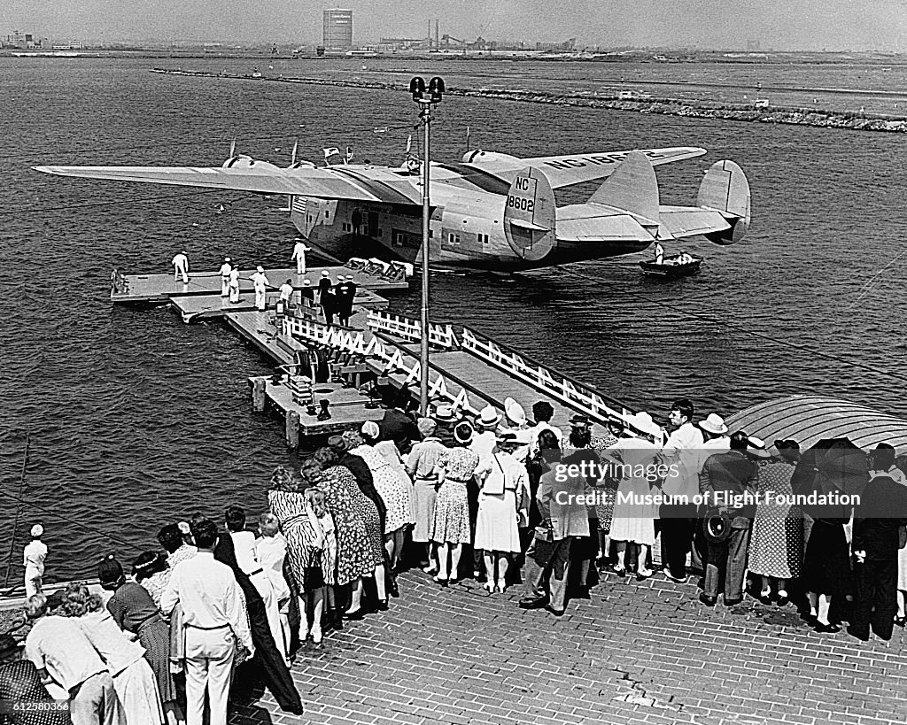 A Boeing 314 Clipper Transport Plane, Leaves The Dock At A Launching...  News Photo - Getty Images