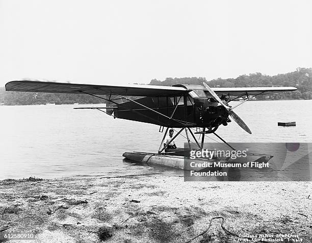 This Curtiss Robin C-2 Model 50D seaplane, seen here floating on News  Photo - Getty Images