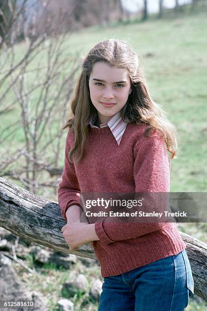 American actress Brooke Shields on the set of La Petite, written and directed by French Louis Malle.