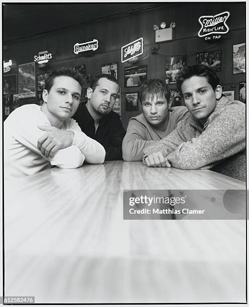 Nick Lachey, Drew Lachey, Justin Jeffre and Jeff Timmons of 98 Degrees