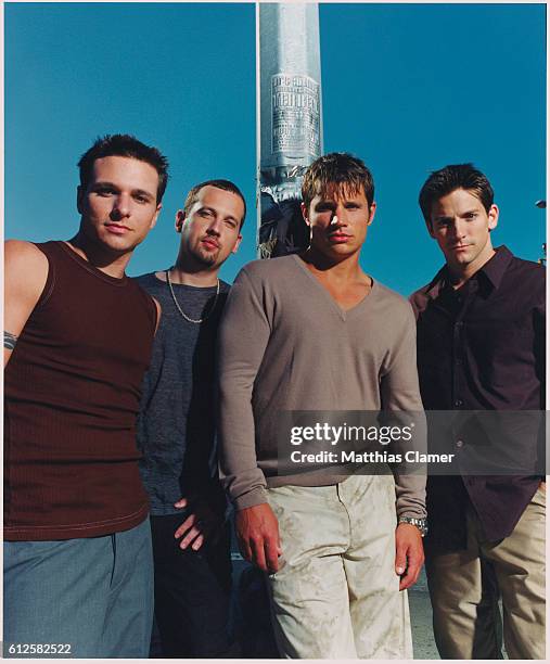 Nick Lachey, Drew Lachey, Justin Jeffre and Jeff Timmons of 98 Degrees