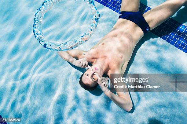 Swimmer Ryan Lochte is photographed for ESPN Magazine, The Music Issue on January 26, 2013 in Colorado Springs, Colorado. PUBLISHED IMAGE.