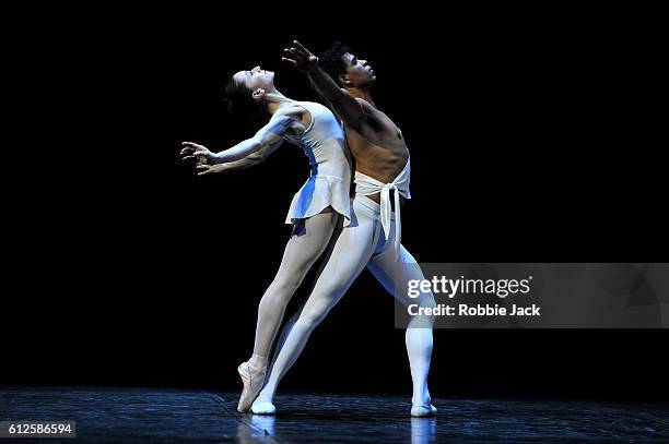 Carlos Acosta and Marianela Nunez in George Balanchine's Apollo at the Royal Albert Hall on October 3, 2016 in London, England.
