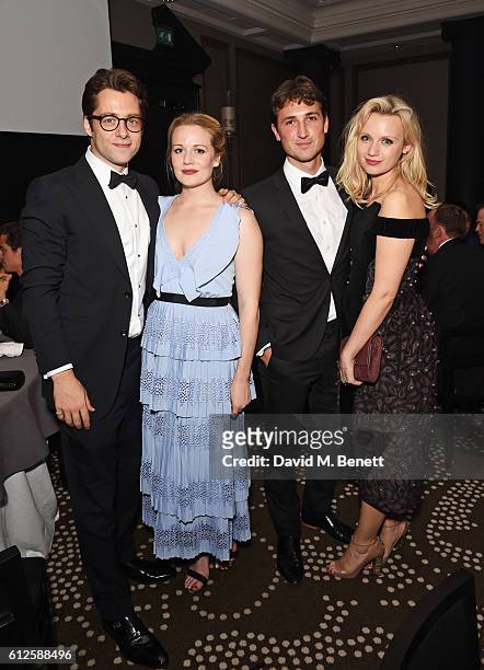 Richard Rankin, Cara Theobold, Ben Lloyd-Hughes and Emily Berrington attend the IWC Schaffhausen Dinner in Honour of the BFI at Rosewood London on...