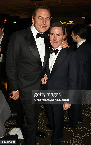 David Walliams and Rob Brydon attend the IWC Schaffhausen Dinner in Honour of the BFI at Rosewood London on October 4, 2016 in London, England.