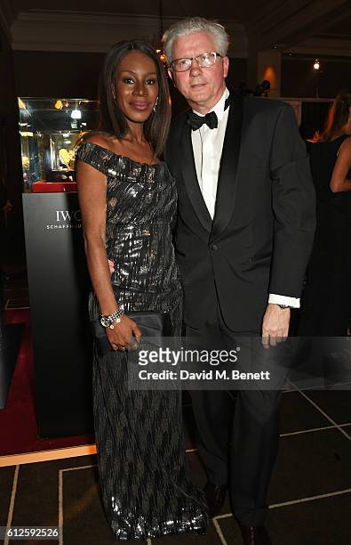 Amma Asante and guest attend the IWC Schaffhausen Dinner in Honour of the BFI at Rosewood London on October 4, 2016 in London, England.