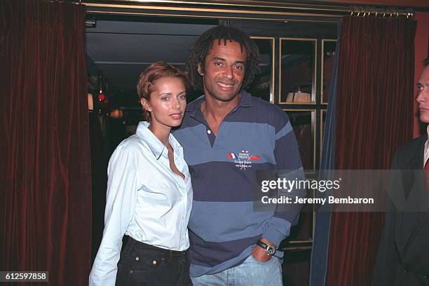 Heather and Yannick Noah at Villa Barclay.