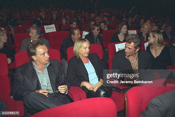 Michel and Babette Sardou, Johnny & Laeticia Hallyday, Daniel & Jennifer Hecheter at the cinema