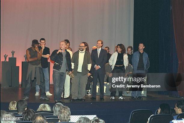 Justin Kerrigan and the film crew of 'Human Traffic', with Prince Edward.