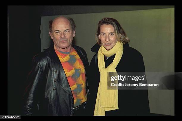 Jean Francois Stevenin and his wife Claire at the Cine Cite Bercy cinema.